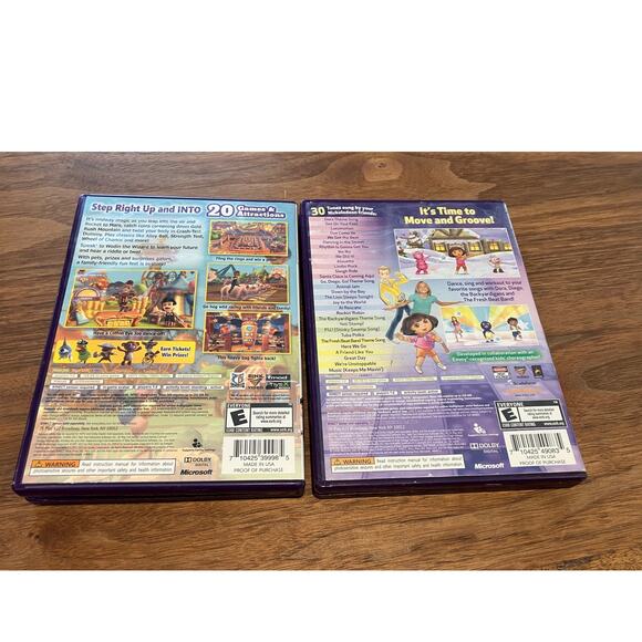 Xbox 360 Kinect Nickelodeon Dora Dance Carnival Video Games Cases Manuals - Picture 3 of 4